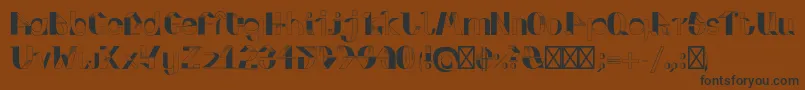 FoldupV3 Font – Black Fonts on Brown Background