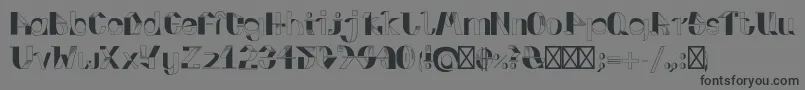 フォントFoldupV3 – 黒い文字の灰色の背景