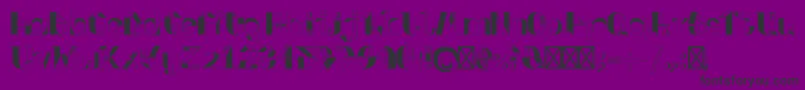 FoldupV3-Schriftart – Schwarze Schriften auf violettem Hintergrund