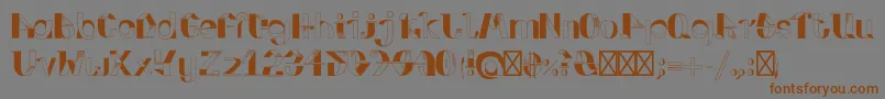 FoldupV3-Schriftart – Braune Schriften auf grauem Hintergrund