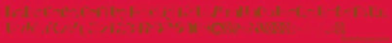FoldupV3 Font – Brown Fonts on Red Background