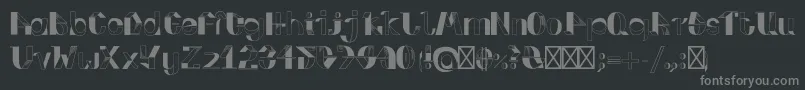 FoldupV3 Font – Gray Fonts on Black Background