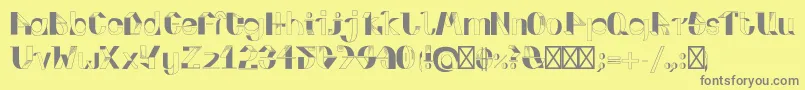 Шрифт FoldupV3 – серые шрифты на жёлтом фоне