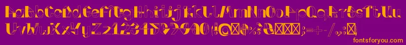 FoldupV3 Font – Orange Fonts on Purple Background