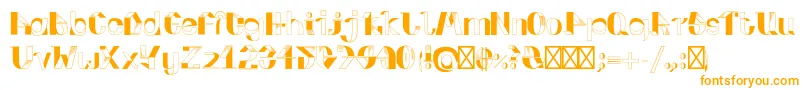 FoldupV3-Schriftart – Orangefarbene Schriften