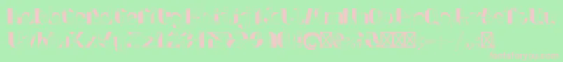 フォントFoldupV3 – 緑の背景にピンクのフォント