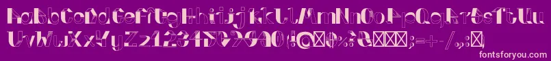 FoldupV3 Font – Pink Fonts on Purple Background