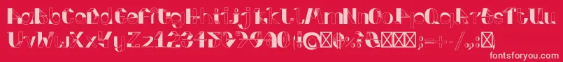 fuente FoldupV3 – Fuentes Rosadas Sobre Fondo Rojo