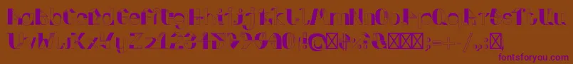 FoldupV3 Font – Purple Fonts on Brown Background