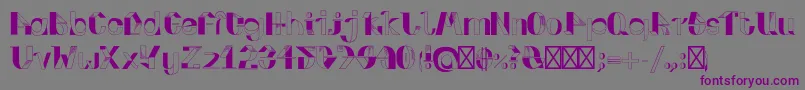 FoldupV3 Font – Purple Fonts on Gray Background