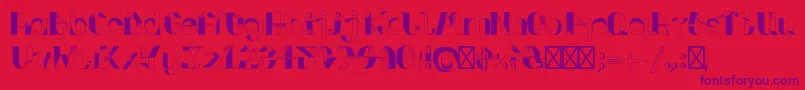 FoldupV3 Font – Purple Fonts on Red Background