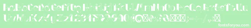 FoldupV3 Font – White Fonts on Green Background