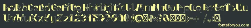 FoldupV3 Font – Yellow Fonts on Black Background