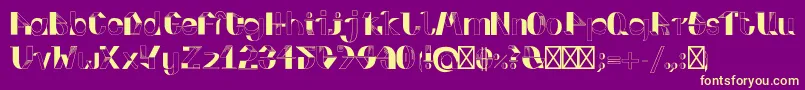 FoldupV3 Font – Yellow Fonts on Purple Background