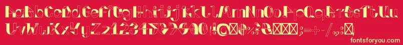 FoldupV3 Font – Yellow Fonts on Red Background