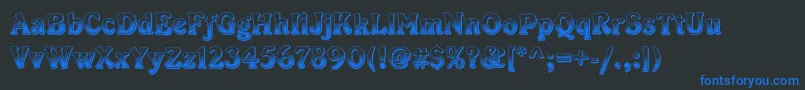 Dschocolade Font – Blue Fonts on Black Background