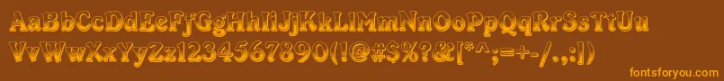 Dschocolade Font – Orange Fonts on Brown Background