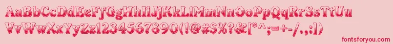 Dschocolade Font – Red Fonts on Pink Background