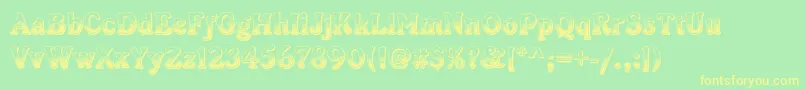 Dschocolade Font – Yellow Fonts on Green Background