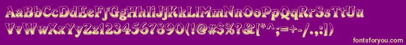 Dschocolade Font – Yellow Fonts on Purple Background