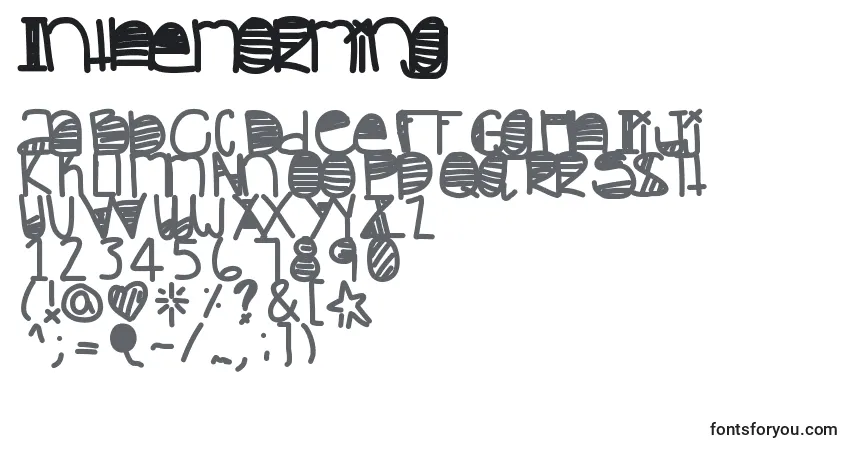 Schriftart Inthemorming – Alphabet, Zahlen, spezielle Symbole