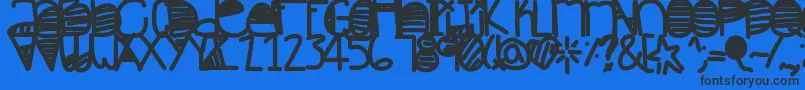 Czcionka Inthemorming – czarne czcionki na niebieskim tle
