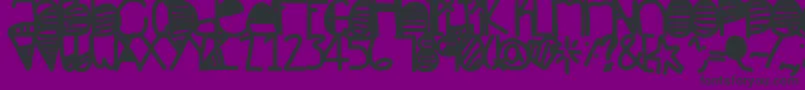 Inthemorming-fontti – mustat fontit violetilla taustalla