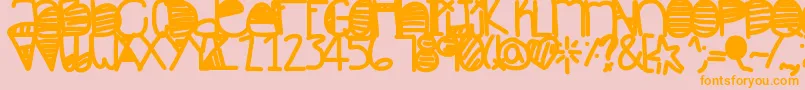 Inthemorming Font – Orange Fonts on Pink Background