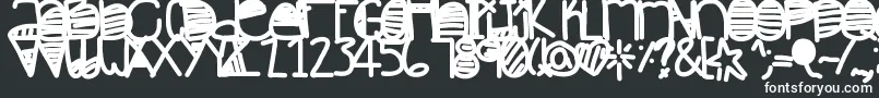 Inthemorming-fontti – valkoiset fontit mustalla taustalla