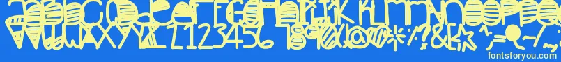 Inthemorming Font – Yellow Fonts on Blue Background