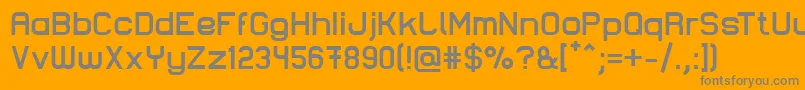 フォントLastwaerkBold – オレンジの背景に灰色の文字