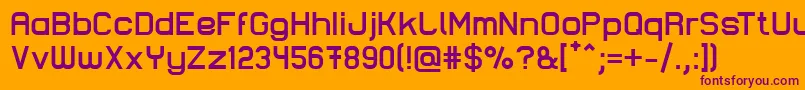 LastwaerkBold-fontti – violetit fontit oranssilla taustalla