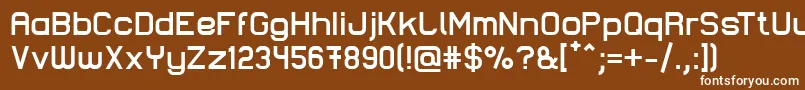 フォントLastwaerkBold – 茶色の背景に白い文字