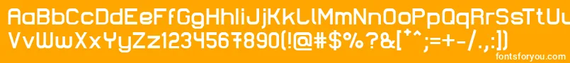 フォントLastwaerkBold – オレンジの背景に白い文字