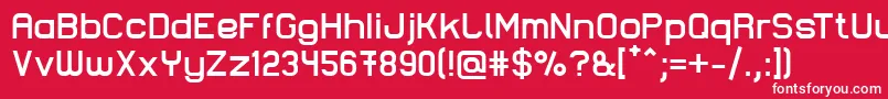 フォントLastwaerkBold – 赤い背景に白い文字