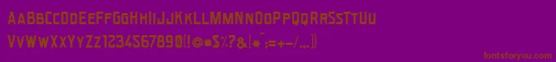 Шрифт BonzerSanFrancisco – коричневые шрифты на фиолетовом фоне