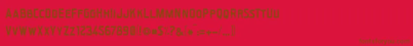 フォントBonzerSanFrancisco – 赤い背景に茶色の文字