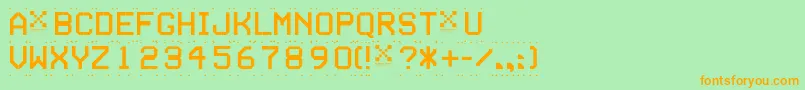 Seriesd Font – Orange Fonts on Green Background