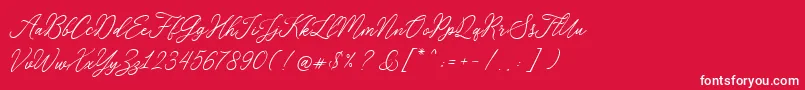 RosabeliaSldt Font – White Fonts on Red Background