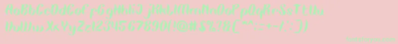 TheMiracle Font – Green Fonts on Pink Background