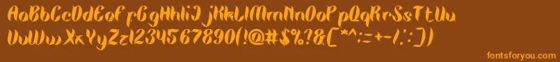 TheMiracle Font – Orange Fonts on Brown Background