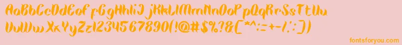 TheMiracle Font – Orange Fonts on Pink Background