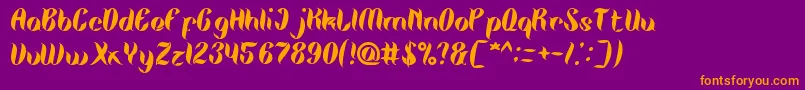 TheMiracle Font – Orange Fonts on Purple Background