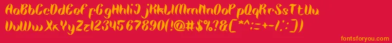 TheMiracle Font – Orange Fonts on Red Background