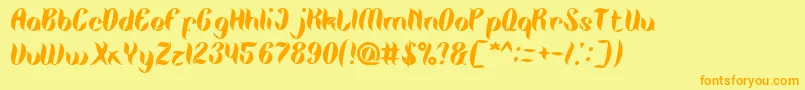 TheMiracle Font – Orange Fonts on Yellow Background