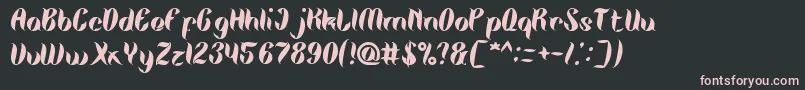 TheMiracle Font – Pink Fonts on Black Background