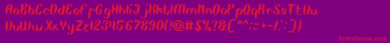 TheMiracle Font – Red Fonts on Purple Background