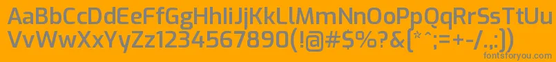 フォントExoSemibold – オレンジの背景に灰色の文字