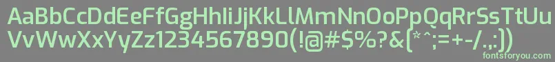 Fonte ExoSemibold – fontes verdes em um fundo cinza