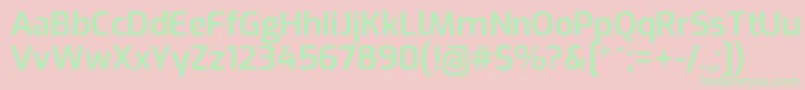 ExoSemibold Font – Green Fonts on Pink Background